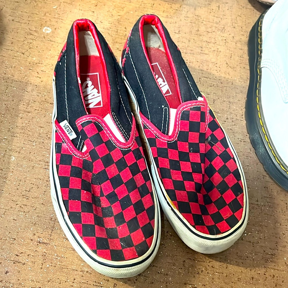 VANS * red&black checker